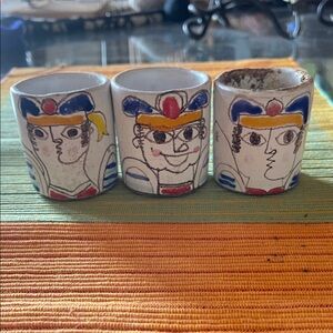 Hand-Painted Ceramic expresso glasses Desmond Italy